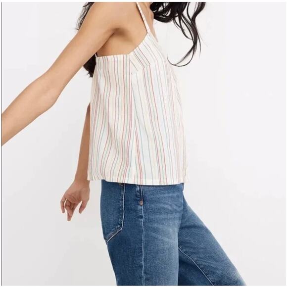 Madewell Stripe Cotton Tank Size Small - Picture 4 of 8